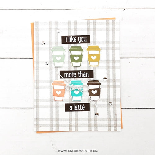 Simon Says Stamp! Concord & 9th COFFEE BLEND TURNABOUT Clear Stamp Set 10722