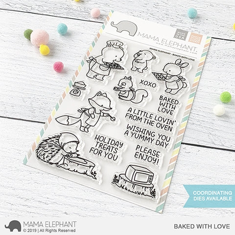 Simon Says Stamp! Mama Elephant Clear stamps BAKED WITH LOVE