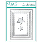 Simon Says Stamp! Gina K Designs SINGLE STITCH RECTANGLE Die Set 0565