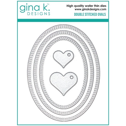Simon Says Stamp! Gina K Designs DOUBLE STITCHED OVAL Die Set 0619
