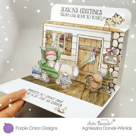 Simon Says Stamp! Purple Onion Designs CABIN BACKGROUND Cling Stamp pod1163 | color-code:ALT08