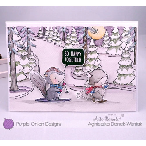 Simon Says Stamp! Purple Onion Designs WINTER TRAIL BACKGROUND Cling Stamp pod1166 | color-code:ALT012