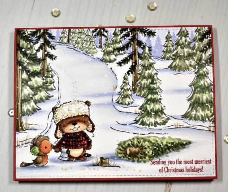 Simon Says Stamp! Purple Onion Designs WINTER TRAIL BACKGROUND Cling Stamp pod1166 | color-code:ALT022