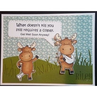 Simon Says Stamp! Riley And Company Funny Bones COPAY Cling Rubber Stamp RWD 755