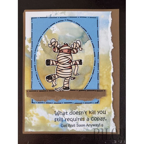 Simon Says Stamp! Riley And Company Funny Bones COPAY Cling Rubber Stamp RWD 755