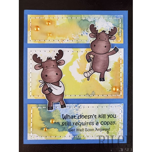 Simon Says Stamp! Riley And Company Funny Bones COPAY Cling Rubber Stamp RWD 755