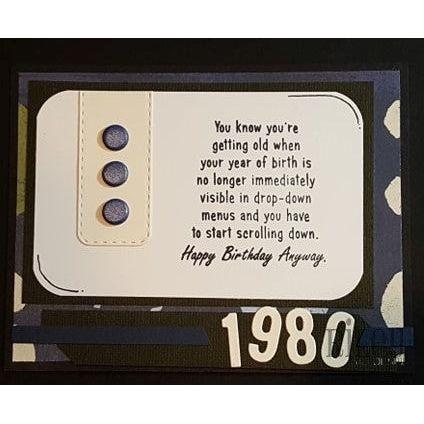 Simon Says Stamp! Riley And Company Funny Bones DROP DOWN MENU Cling Rubber Stamp RWD 744