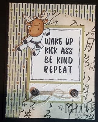 Simon Says Stamp! Riley And Company Funny Bones WAKE UP Cling Rubber Stamp RWD 745