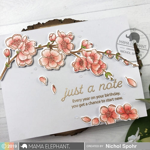 Simon Says Stamp! Mama Elephant Clear Stamps CHERRY BLOSSOM BRANCH | color-code:ALT4