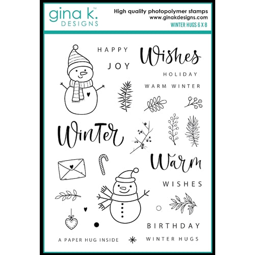 Simon Says Stamp! Gina K Designs WINTER HUGS Clear Stamps 0350