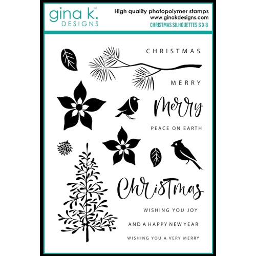 Simon Says Stamp! Gina K Designs CHRISTMAS SILHOUETTES Clear Stamps 0374