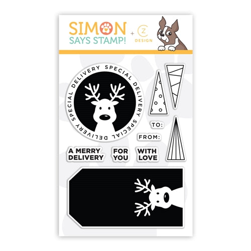 Simon Says Stamp! CZ Design Clear Stamp DEER DELIVERY cz45