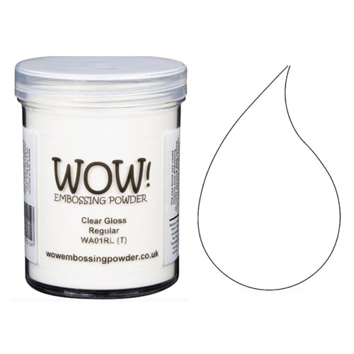 Simon Says Stamp! WOW Embossing Powder CLEAR GLOSS Regular Large Jar WA01RL