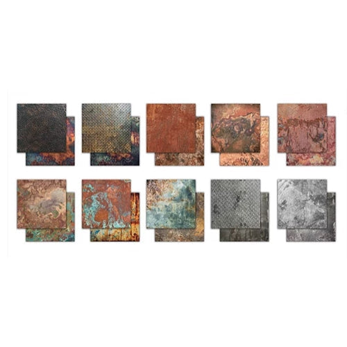 Simon Says Stamp! Craft Consortium METAL TEXTURES 6 x 6 Paper Pad CCEPAD005B