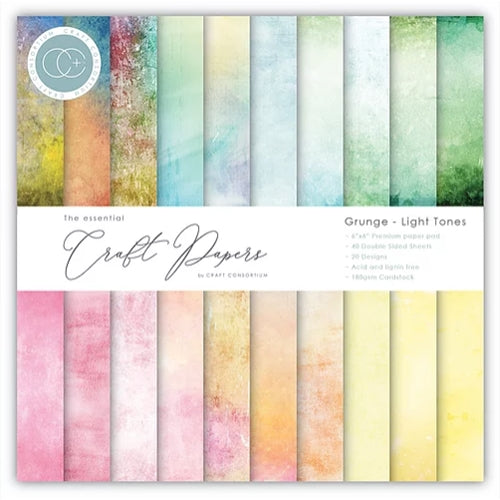 Simon Says Stamp! Craft Consortium GRUNGE LIGHT TONES 6 x 6 Paper Pad CCEPAD008B