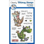 Simon Says Stamp! Whimsy Stamps GET WELL DRAGONS Clear Stamps DP1034