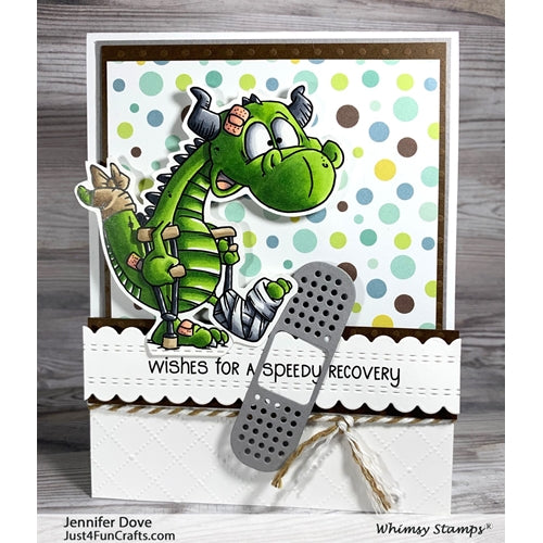 Simon Says Stamp! Whimsy Stamps GET WELL DRAGONS Clear Stamps DP1034