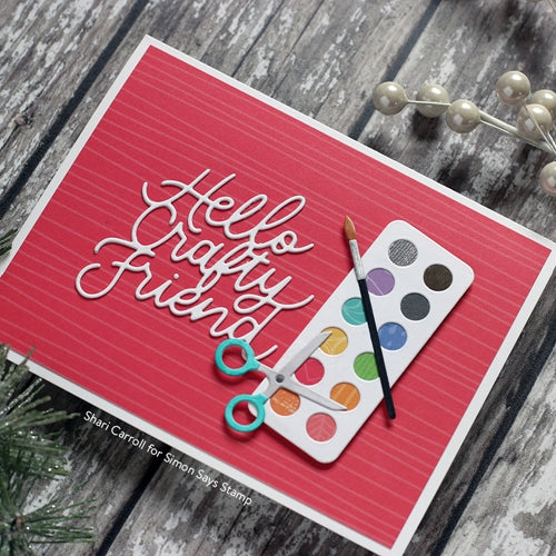 Simon Says Stamp! Simon Says Stamp HELLO CRAFTY FRIEND Wafer Dies sssd112063 | color-code:ALT0