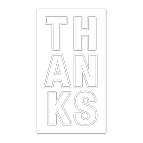 Simon Says Stamp! Simon Says Stamp LARGE OUTLINE THANKS Wafer Die sssd112062