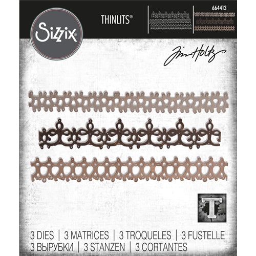 Simon Says Stamp! Tim Holtz Sizzix CROCHET 2 Thinlits Die Set 664413