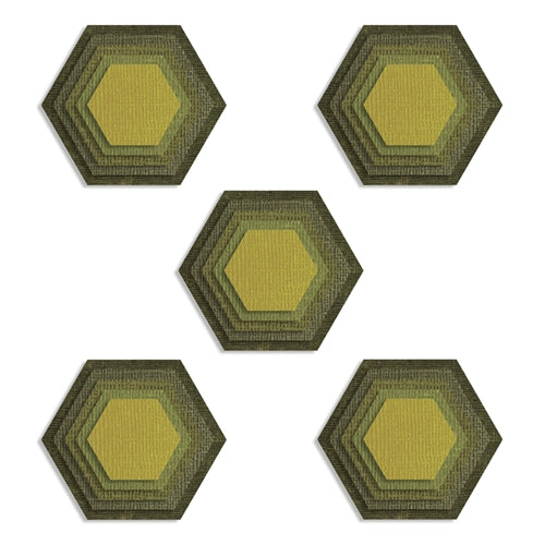 Simon Says Stamp! Tim Holtz Sizzix STACKED TILES HEXAGONS Thinlits Die Set 664420 | color-code:ALT1
