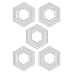 Simon Says Stamp! Tim Holtz Sizzix STACKED TILES HEXAGONS Thinlits Die Set 664420