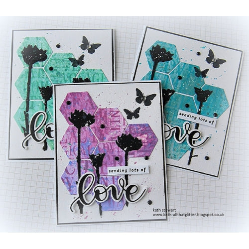 Simon Says Stamp! Tim Holtz Sizzix STACKED TILES HEXAGONS Thinlits Die Set 664420 | color-code:ALT3