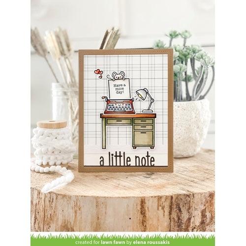 Simon Says Stamp! Lawn Fawn A LITTLE NOTE LINE BORDER Die Cut LF2176