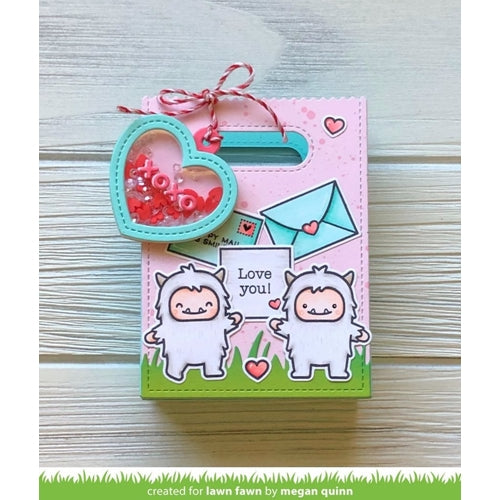 Simon Says Stamp! Lawn Fawn HEART SHAKER GIFT TAG Die Cuts LF2174