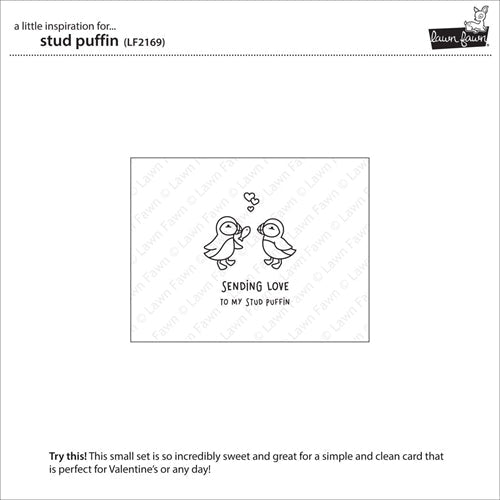 Simon Says Stamp! Lawn Fawn STUD PUFFIN Clear Stamps LF2169
