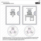 Simon Says Stamp! Lawn Fawn LOVE POEMS Clear Stamps LF2167