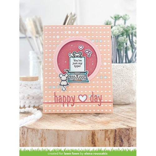Simon Says Stamp! Lawn Fawn SET YOU'RE JUST MY TYPE Clear Stamps and Dies LLFYMT