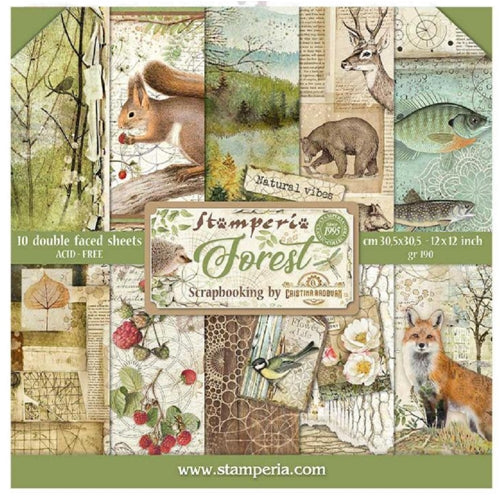 Simon Says Stamp! Stamperia FOREST 12x12 Paper sbbl63