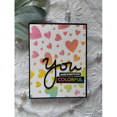 Simon Says Stamp! Simon Says Stamp Stencil TUMBLING HEARTS ssst121464