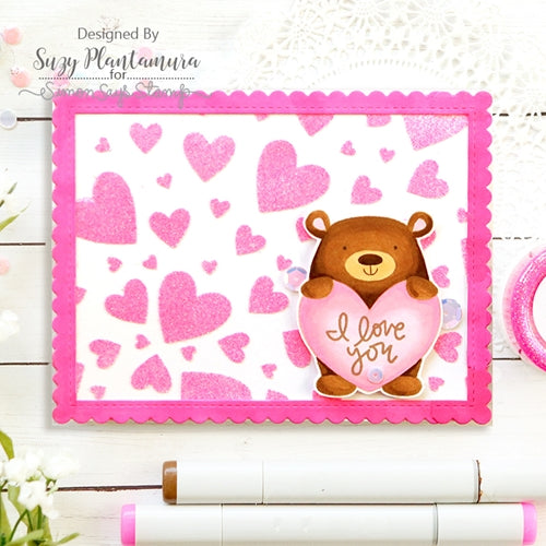 Simon Says Stamp! Simon Says Stamp Stencil TUMBLING HEARTS ssst121464 | color-code:ALT3
