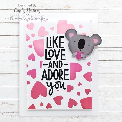 Simon Says Stamp! Simon Says Stamp Stencil TUMBLING HEARTS ssst121464 | color-code:ALT4