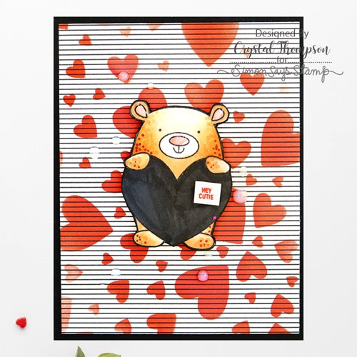 Simon Says Stamp! Simon Says Stamp Stencil TUMBLING HEARTS ssst121464