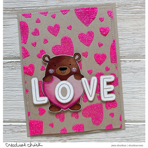 Simon Says Stamp! Simon Says Stamp Stencil TUMBLING HEARTS ssst121464