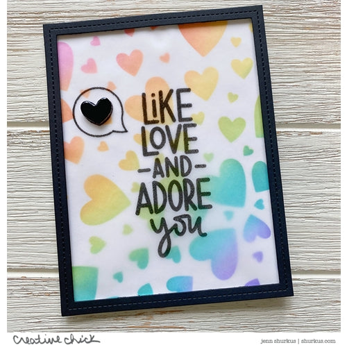 Simon Says Stamp! Simon Says Stamp Stencil TUMBLING HEARTS ssst121464