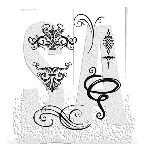 Simon Says Stamp! Tim Holtz Cling Rubber Stamps SKETCH ELEMENTS CMS054