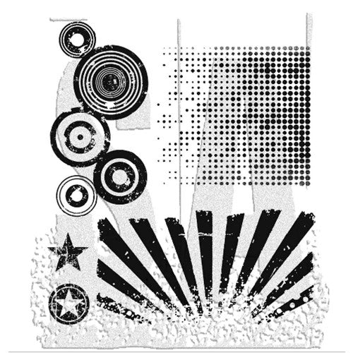 Simon Says Stamp! Tim Holtz Cling Rubber Stamps PSYCHEDELIC GRUNGE CMS056