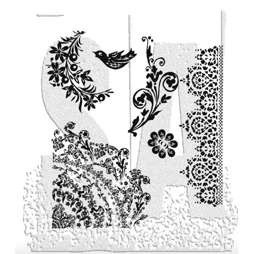 Simon Says Stamp! Tim Holtz Cling Rubber Stamps FLORAL TATTOO CMS059