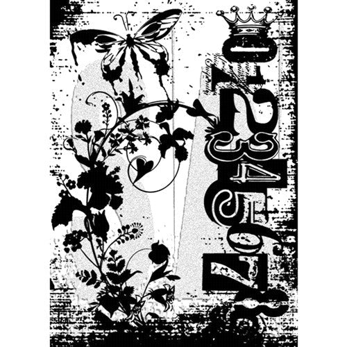 Simon Says Stamp! Tim Holtz Cling Rubber ATC Stamp FAIRY GARDEN COM029