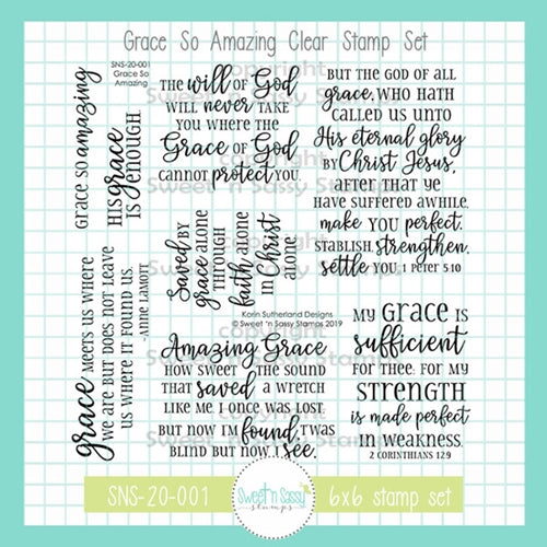 Simon Says Stamp! Sweet 'N Sassy GRACE SO AMAZING Clear Stamp Set sns-20-001