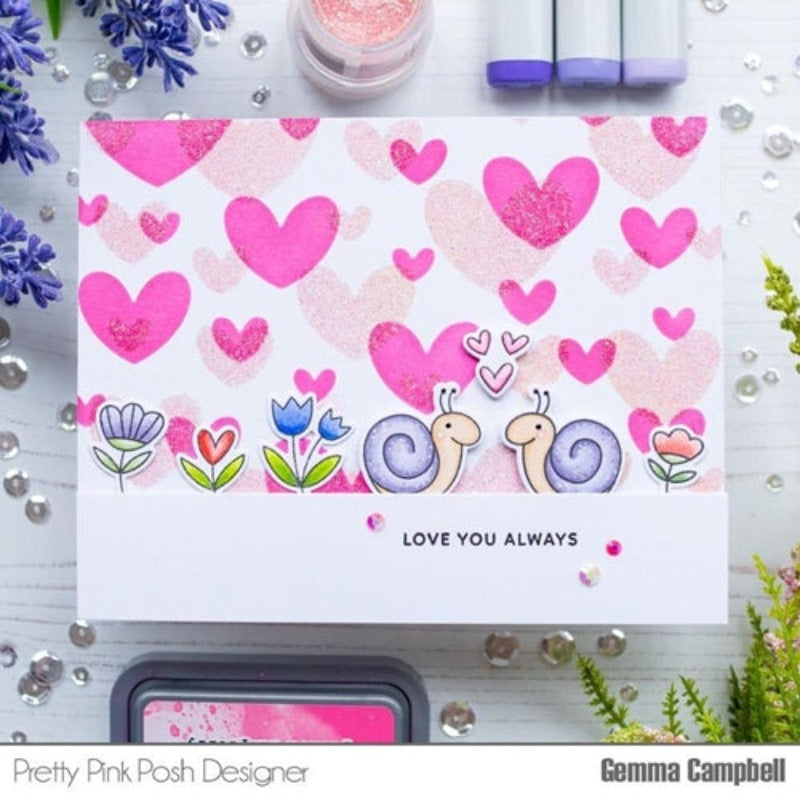 Simon Says Stamp! Pretty Pink Posh LAYERED HEARTS Stencils
