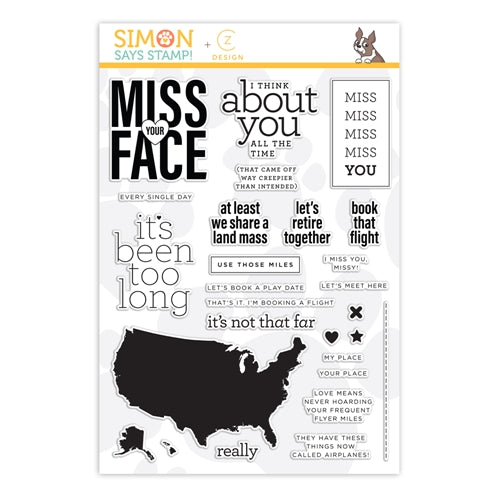 Simon Says Stamp! CZ Design Clear Stamps MISS YOU MISSY czs51
