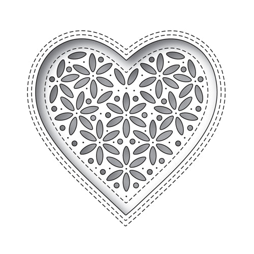 Simon Says Stamp! Simon Says Stamp SHIMMER HEART Wafer Die s674