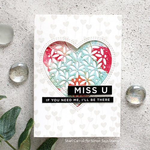 Simon Says Stamp! Simon Says Stamp SHIMMER HEART Wafer Die s674