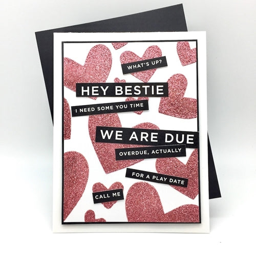 Simon Says Stamp! CZ Designs SENTIMENT STRIPS REVERSE MISS YOU czg002