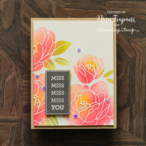 Simon Says Stamp! Simon Says Stamp Stencil PEONY BOUQUET ssst121467 | color-code:ALT2